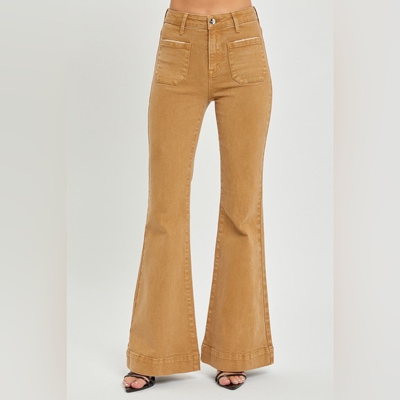 High Rise Patch Pocket Bell Bottom Jeans - Risen - Picture 3 of 6